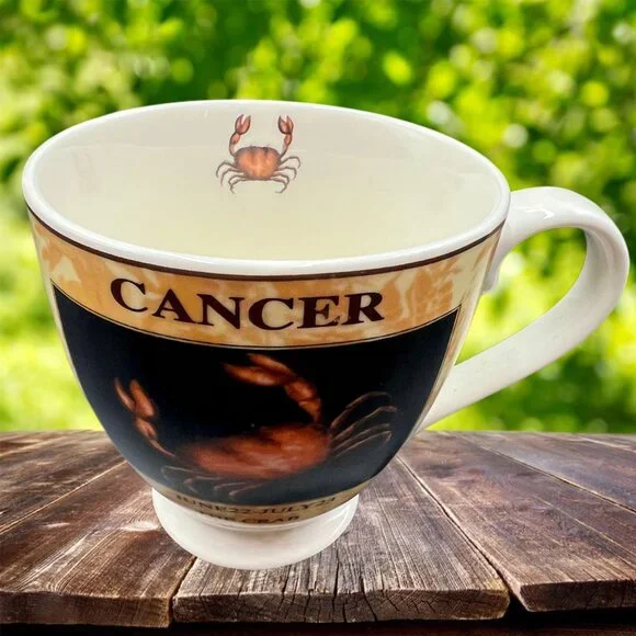 Dynamic Gift CANCER Zodiac Sign Ceramic Coffee Mug The CRAB Tea Glass Cup 10oz - Picture 4 of 5